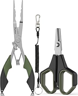 Fishing Tools Kit, Fishing Pliers,Fishing Scissors, Fishing Line Cutter for Braided Fishing Line,Fishing Gear with Lanyard product image