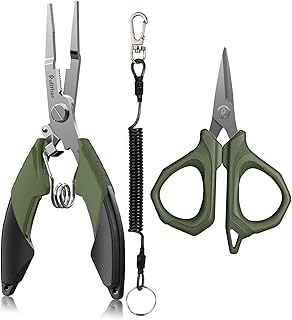 Fishing Tools Kit, Fishing Pliers,Fishing Scissors, Fishing Line Cutter for Braided Fishing Line,Fishing Gear with Lanyard product image