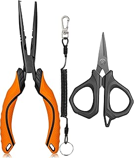 Fishing Tools Kit, Fishing Pliers,Fishing Scissors, Fishing Line Cutter for Braided Fishing Line,Fishing Gear with Lanyard product image