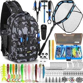 PLUSINNO Fishing Gear,Fsihing Backpack with Fishing Floating Net,Tackle Boxes,Waterproof Fishing Tackle Bag,Fishing Gifts for Men product image