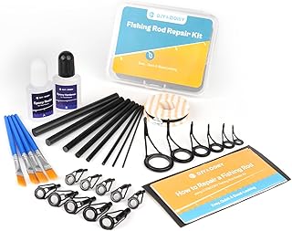 OJYDOIIIY 3-in-1 Fishing Rod Repair Kit - Carbon Sticks/Rod Tips/Eyelets Replacement Parts, Complete Supplies and Instructions product image