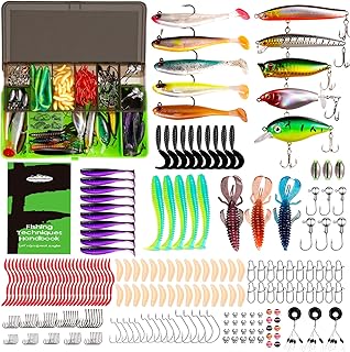 Fishing lures-2026 New Fishing Lure kit for Bass Trout,Tackle Box with Tackle Included, Fishing Plugs,Swimbait, Minnows, Soft Baits, Hooks & Weights Accessories product image