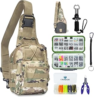 Fishing Backpack with Tackle Box - 358 Pcs Complete Fishing Tool Kit and Accessories Bundle for Anglers (Includes Bait, Hooks, Sinkers, Pliers, Lip Gripper & More) product image
