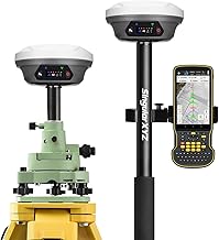 E1 Pro GNSS RTK Surveying Equipment, Over 20 Hours Endurance RTK GNSS with IMU Base & Rover, GPS RTK with Larger HD Screen and Larger Handheld Collector, 1cm Accuracy, 15km UHF Range, 60° Tilt Survey product image