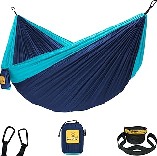 Wise Owl Outfitters Camping Hammock – 500lbs Portable Hammock with Tree Straps - Travel, Backpacking, Hiking, Outdoors Camping Gear - Single or Double product image