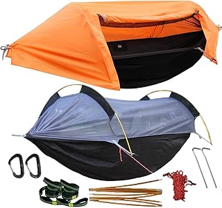 WintMing Hammock with Mosquito Net and Rain Fly Cover 3 in 1 Camping Hammock Tent 440lbs Load product image