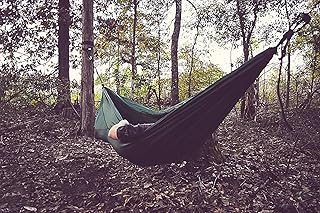 Camping Hammock,Totally Different Hammock.You Will NOT Sleep in a C-Shape Curve.Lightweight,Portable,Single and Double Use,Indoors/Outdoor & Backyard (Green) product image