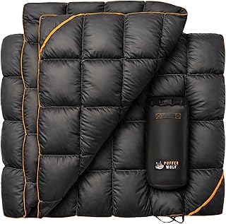 PW700 Extra Large Double Insulated Outdoor Camping Blanket | 2X Puffy, Warm, Packable, Weatherproof, Durable, and Lightweight | Top Quilt for Hiking, Backpacking, Stadium Events, Picnics product image