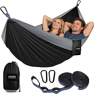 Kootek Camping Hammock, Portable Hammocks with Tree Straps & Attached Carry Bag, Camping Essentials Gear, Perfect for Outside Indoor Hiking Beach Backpack Travel product image