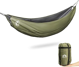 Night Cat Hammock Underquilts Sleeping Bag Single Insulated Under Blanket for Hammock 4 Seasons Lightweight Soft Warm 5-20℃ 8x3.6ft Army Green product image