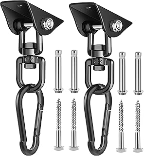 Porch Swing Hanging Kit, 360°Rotating 1200 lb Capacity Hanger for Porch Swing, Hammocks, Swing Chair (2 Pack) product image