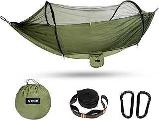 Hammock with Mosquito Net - Lightweight, Portable, 1 Person Hammock - for Camping, Hiking, Backpacking, Travel, a Festival, or The Beach product image