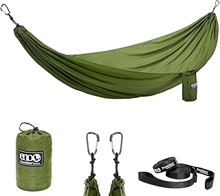 ENO TravelNest Hammock & Straps Combo - Portable Hiking and Camping Hammock with Straps Included - Travel Hammock for Camping, Hiking, Backpacking, a Festival, or The Beach - Moss product image