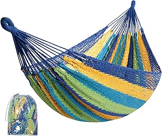 Handwoven Mayan Hammock - Portable Family Hammock with Carry Bag Matrimonial Size Multi-Color Handmade Hammock for Travel Camping Backyard, Porch, Outdoor or Indoor Use product image