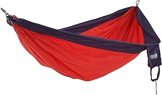 ENO SingleNest Hammock - Lightweight, 1 Person Portable Hammock - for Camping, Hiking, Backpacking, Travel, a Festival, or The Beach - Red/Navy product image