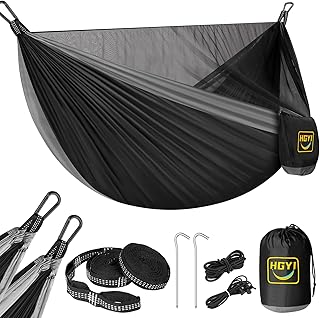 Camping Hammock Mosquito Net,Double & Single Portable Hammocks Hammocks with 2 Tree Straps,Hammock Tent for Travel Camping,Camping Accessories for Indoor Outdoor Hiking Backpacking Backyard Beach product image