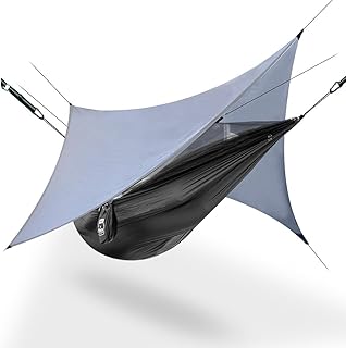 LostValley Camping Hammock Lightweight Portable Backpacking with Rain Fly Bug Net Straps Lines product image
