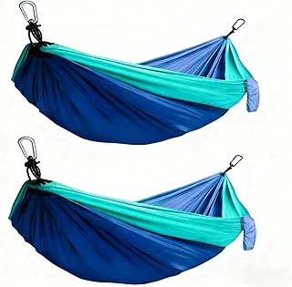 2Pack Hammocks| Camping Hammock | Portable Outdoor Hammock Set | for Hiking, Backpacking and Camping | 2pcs(Blue) product image