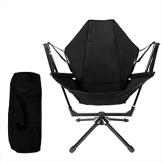 Hammock Camping Chair with Adjustable Backrest, Foldable Camping Chairs for Adults with 360-degree Swivel Base, Portable Chair Used for Office Work, Picnic, Hiking product image