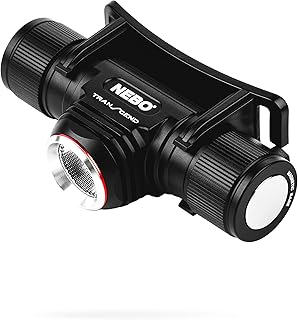NEBO Transcend Rechargeable Headlamp | 1000 Lumens, 5 Light Modes, Detachable Magnetic Work Light, Water Resistant, Bright LED Headlight for Hiking & Camping, Includes USB Charging Cable product image
