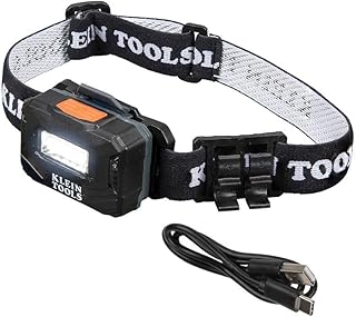 Klein Tools 56049 Rechargeable Headlamp / LED Lights, Adjustable Fabric Strap with Marker / Pencil Holder, 260 Lumens, for Work and Outdoors product image