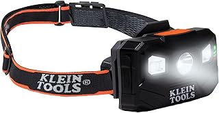 Klein Tools 56048 Rechargeable LED Headlamp, Adjustable Fabric Strap, 400 lms, All-Day Runtime, for Work, Running, Outdoor Hiking product image