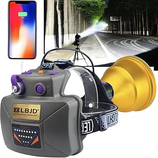 Hunting Headlamp for Adults, LED Super Bright Headlamps with Back Battery Pack, Wide Spot Beam, Charge for Cell Phone, for Power Outages, Camping, Emergency product image