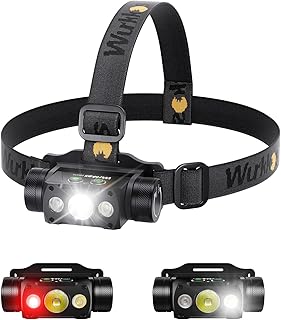 Wurkkos HD50 4000 Lumens Super Bright Headlamp, Head Lamp with Red Light Mode, High CRI, LED Headlamp with Magnetic Tailcap, Rechargeable Headlamps for Adults, Camping, Night Fishing, Hiking, IPX67 product image