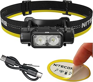 Nitecore NU53 1800 Lumen Headlamp, USB-C Rechargeable, Long Runtime, Industrial Work and Outdoor Headlamp with White & Red Auxiliary Lights product image
