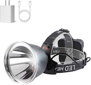 Super Bright LED Rechargeable Headlamp, 6 Adjustable Light Modes Waterproof Headlight, Constant Current Function, Lightweight, Perfect for Camping, Running, Hiking, Fishing, Outdoor Adventures product image