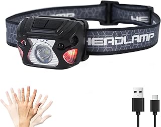 Outdoor Head Lamp, Rechargeable Type-C, 6Modes, 1000+ Lumens, IPX5 Waterproof Flashlight, 12 Hour Continuous Lighting Ideal for Camping Flashlights, Reading, Sports, Running, Hiking, Fishing product image