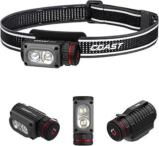 Coast WPH10R 1000 Lumen Rechargeable LED Headlamp with Magnetic Tailcap and Red Light Mode, Lightweight, IP67 Waterproof product image
