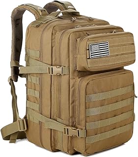 QT&QY 45L Military Tactical Backpacks Molle Army Assault Pack 3 Day Bug Out Bag Hiking Treeking Rucksack… product image