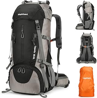 King'sGuard 70L Hiking Backpack with Rain Cover Lightweight Waterproof Travel Camping Backpack Large Backpacking Pack product image