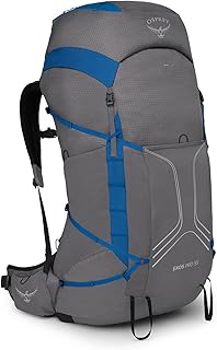 Osprey Exos Pro 55L Men's Backpacking Backpack, Dale Grey/Agam Blue, L/XL product image