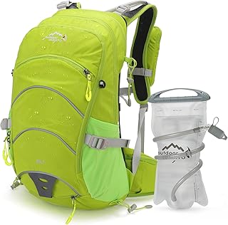 IX INOXTO 20L Hydration Backpack, Waterproof Hiking Internal Frame Backpacks with 2L Hydration Water Bladder and Rain Cover for Men, Lightweight Travel Daypack for Cycling,Camping,Ski (light green) product image