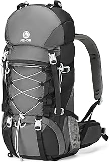 60L Hiking Backpack, Water Resistant Camping Backpack with Rain Cover, Large Lightweight Hiking Bag Outdoor Travel Daypack for Men Women, Black product image
