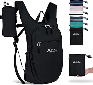 Hiking Backpack 10L/15L Small Daypack Lightweight Packable Travel Foldable Water Resistan for Women Men (Black, 10L) product image