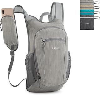 G4Free 15L Hiking Daypack Lightweight Travel Backpack Packable Outdoor Casual Foldable Shoulder Bag (Grey) product image