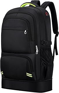 65L Hiking Backpack for Men Waterproof Expandable Travel Backpack Carry On Backpack Casual Daypack Large Rucksack for Camping Outdoor Sports Trekking (Black) product image