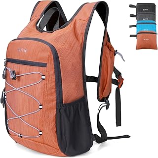 BOVIP 20L Hiking Backpack Lightweight Packable Hiking Daypack Small Travel Outdoor Foldable Shoulder Bag Orange product image