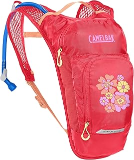 CamelBak Mini M.U.L.E. Kids Hydration Backpack for Hiking and Biking - 50oz, Pink/Flowers product image