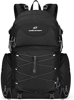 Maelstrom Hiking Backpack, 40L Waterproof Camping Daypack for Men and Women, Lightweight Travel Pack with Rain Cover (Black) product image