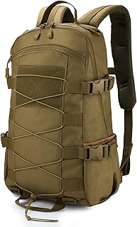 25L Hiking Backpack Small Tactical Backpack Daypack Camping Trekking Hunting Molle Pack for Men Women, Khaki product image