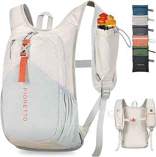 FIORETTO 15L Hiking Backpack for Women Men Mini Packable Backpack Lightweight Small Daypack for Camping Travel Outdoor, Beige product image