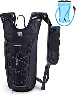 Blue Quartz Hydration Backpack with 2L Water Bladder, Hiking Water Backpack for Women Men, Lightweight Cycling Daypack with Phone Pocket & Helmet Net Bag, Hydration Pack for Biking, Running, Skiing product image
