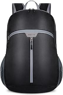 MOSISO Lightweight Hiking Daypack,35L Waterproof Packable Backpack, Foldable Day Bag with Inside Wet Clothes Compartments for Travel Camping Outdoor, Black product image