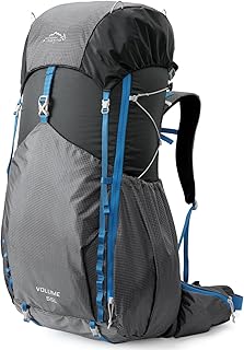IX INOXTO 55L Internal Frame Waterproof Hiking Camping Backpack with 3L Water Bladder and Rain Cover, Large Lightweight Travel Daypack Rucksack for Climbing (Dark Gray) product image