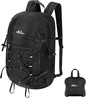 MoKo Hiking Backpack, 40L Large Capacity Camping Backpack with Multiple Pockets, Tear-Resistant Travel Daypack for Men Women, Packable and Lightweight Hiking Daypack for Travel Camping Outdoor, Black product image