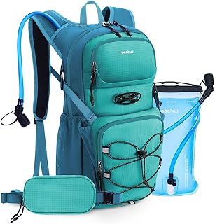 ECOHUB Hydration Backpack for Men Women, 20L Lightweight Hiking Daypack Cycling Backpack with 2L Water Bladder, Insulated Hydration Pack with Waist Pack product image